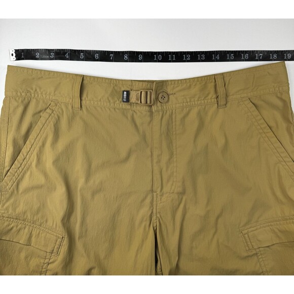 REI Co Op Cargo Shorts Mens 38 Tan Relaxed Fit Nylon Hiking Outdoor Utility - Picture 11 of 16